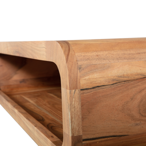 Table basse Kin en bois d'acacia naturel, détail