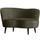 Sara lounge armchair left velvet warm green