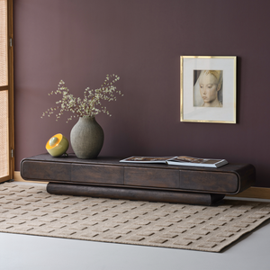 Loop tv unit mango wood brown, room setting