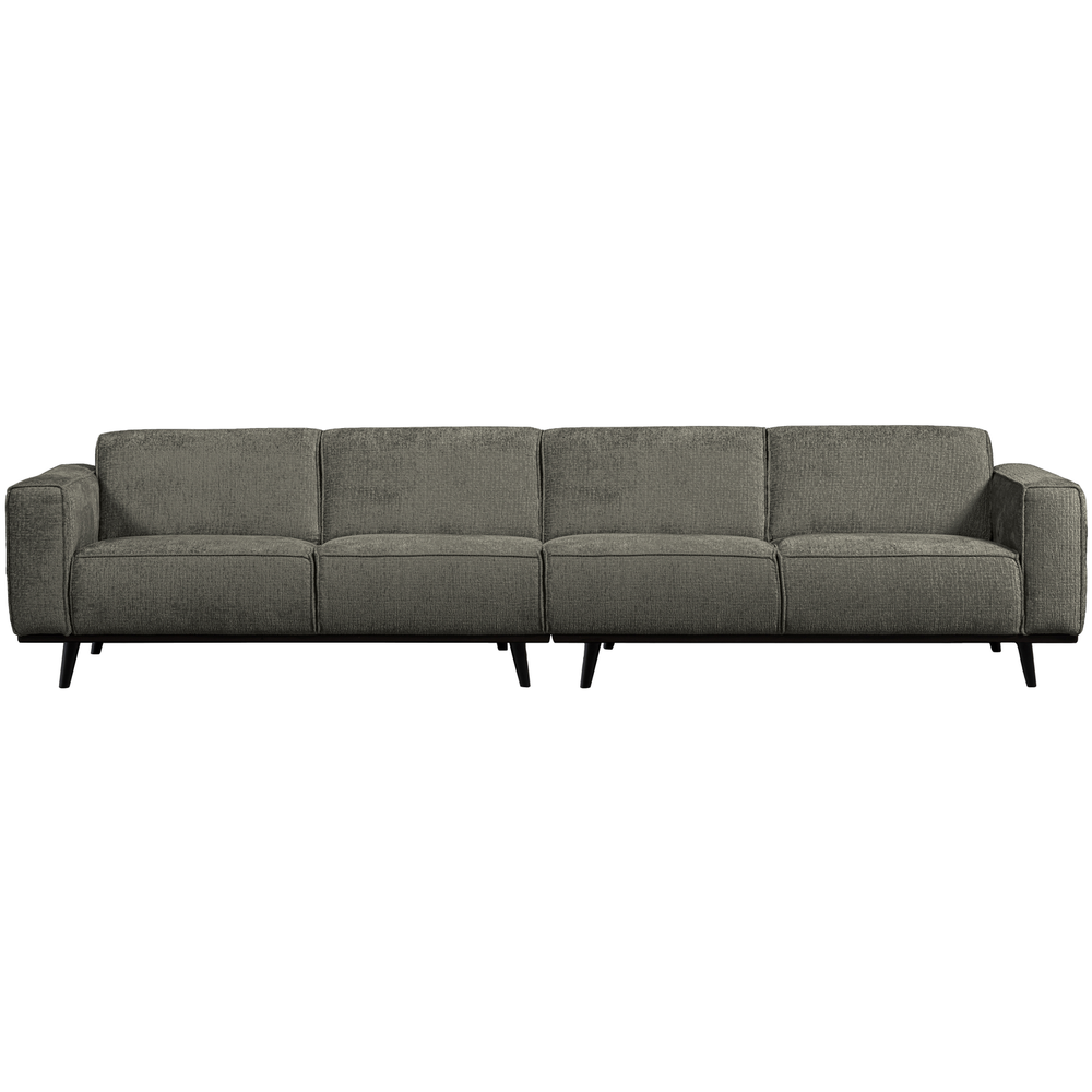 Statement XL 4-zits bank 372 cm structure velvet frost, vooraanzicht