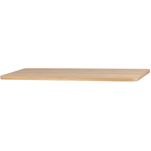 Tablo plateau de table en chêne naturel incurvé 200 x 90 cm, vue de face inclinée
