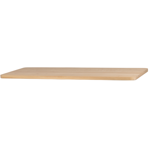 Tablo plateau de table en chêne naturel incurvé 200 x 90 cm, vue de face inclinée