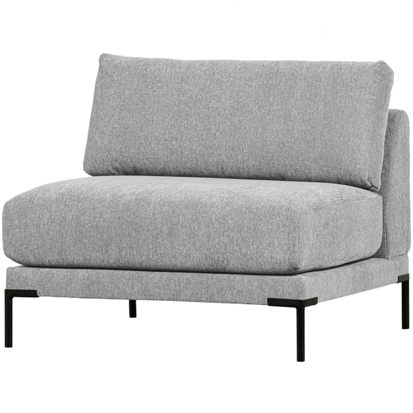 Couple loveseat element lichtgrijs, schuin vooraanzicht