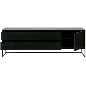 Silas tv meubel 180 cm essen blacknight, linkerkant