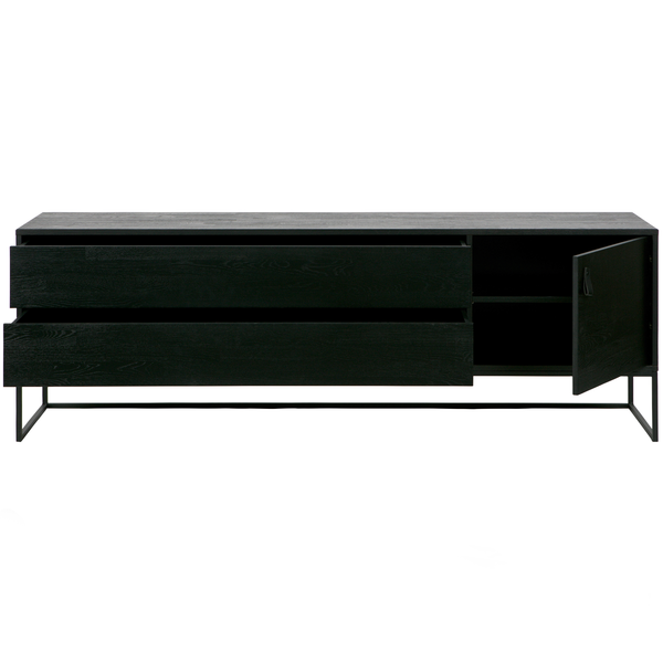 Silas tv meubel 180 cm essen blacknight, linkerkant