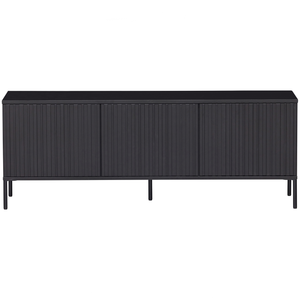 New gravure meuble tv 150 cm pin noir, vue de face