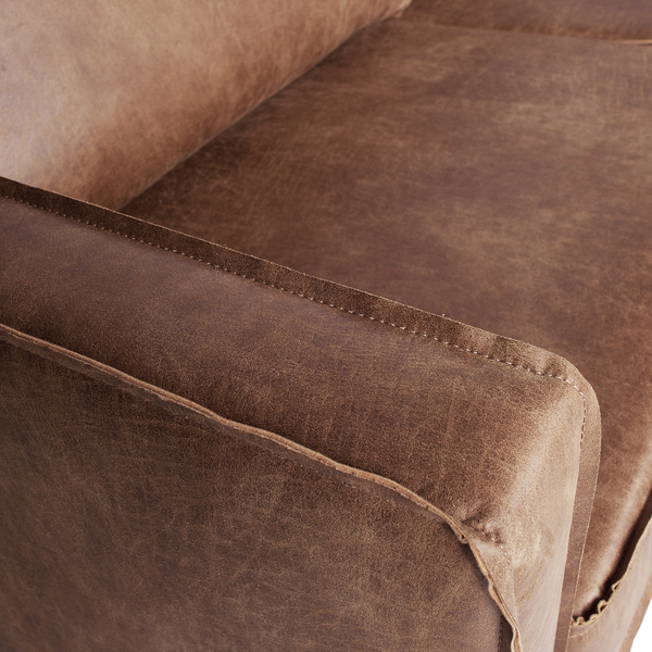 Rodeo daybed links ecoleer cognac, detail
