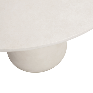 Damon eettafel betonlook wit 76xø100, detail