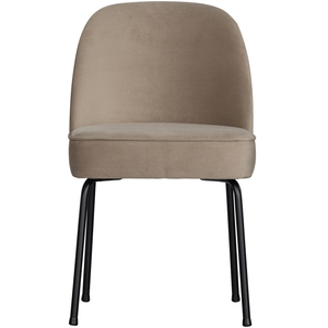 Vogue dining chair velvet khaki, front view