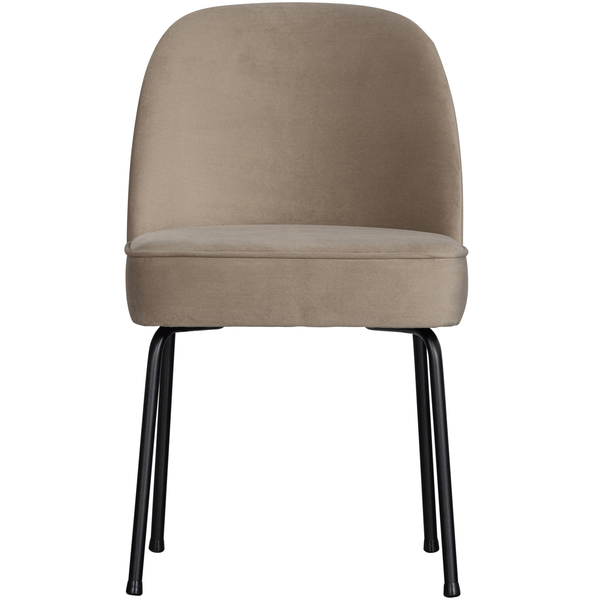 Vogue dining chair velvet khaki, front view