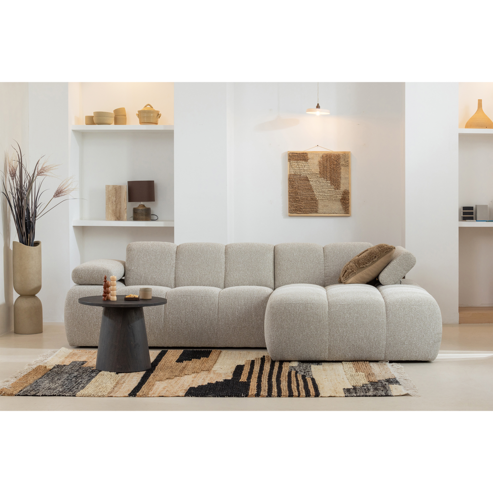 Maan salontafel mdf donkerbruin 40xø80 cm, sfeerfoto
