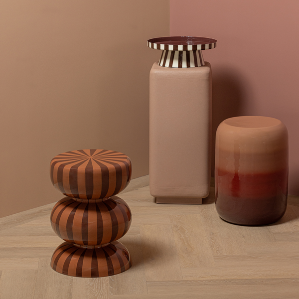 Ravo table d'appoint métal rose/brun, photo d'ambiance