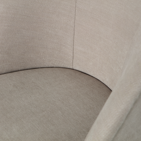 Vogue armchair woven fabric sand, detail