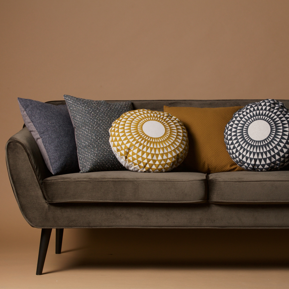 Rocco bank 187 cm velvet warm groen, sfeerfoto