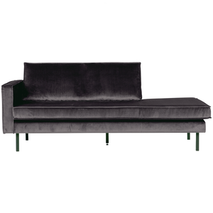 Rodeo daybed gauche velvet anthracite, vue de face