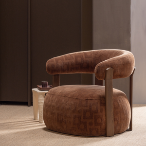 Foon armchair 3D structured brown, room setting