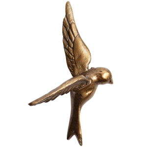 Set v 3 - Avaler Too vogels metaal antique brass, vooraanzicht