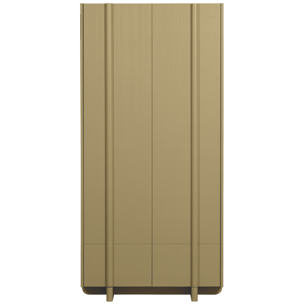 Basu storage cabinet pine moss, front view