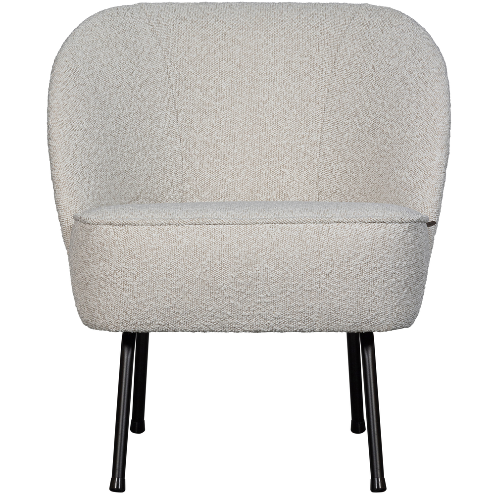 Vogue armchair bouclé natural, front view