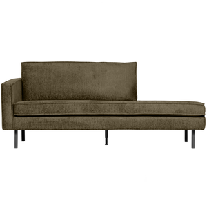 Rodeo daybed gauche structure velvet bonsaï, vue de face