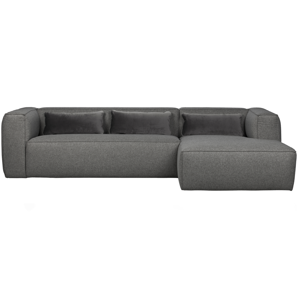 Bean canapé d angle droite incl. coussions gris moyen, vue de face
