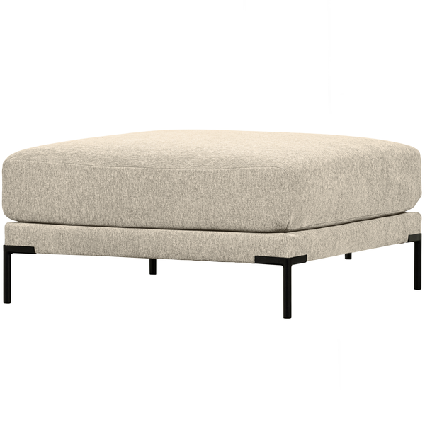 Couple pouf 100 cm sand, angled front view