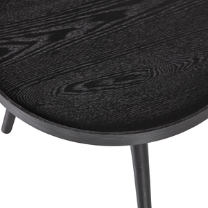 Mesa table d appoint bois de M noir 45xø45, détail