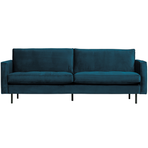 Rodeo classic canape 2,5-places velvet bleu, vue de face