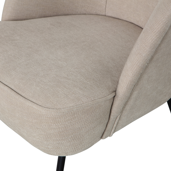 Vogue armchair woven fabric sand, detail