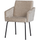 Mount dining chair with armrest coarse woven fabric natural