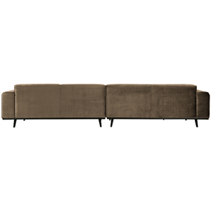 Statement XL 4-places 372 cm velvet taupe, vue de dos