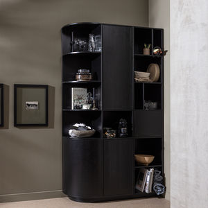 Finca shelves ouvertes bois 40 cm profond noir, photo d'ambiance