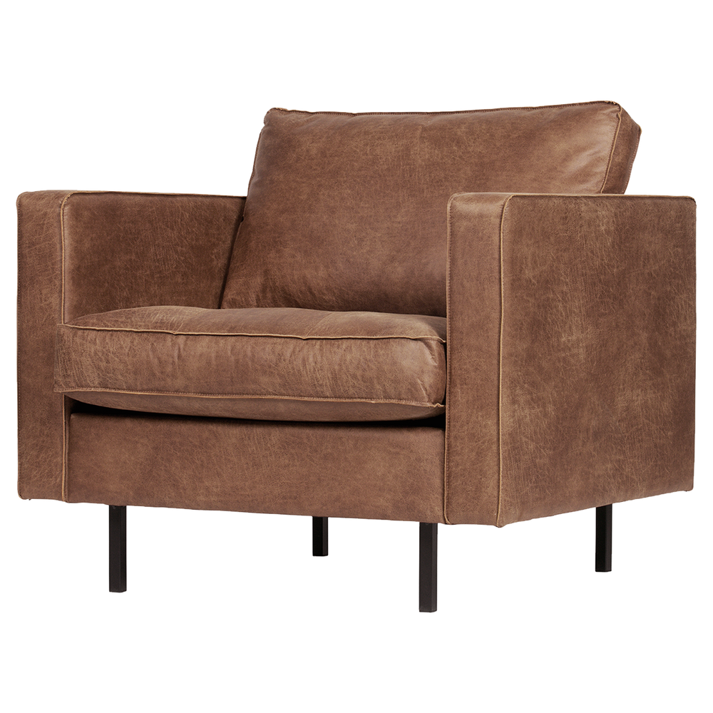 Rodeo classic armchair ecoleather cognac, front view