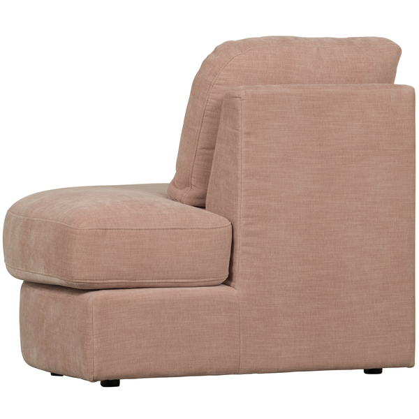 Family 1-place element angle rond droit tissu rose, côté droit