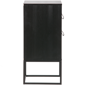 Zola table de chevet avec tiroir et porte noir, côté droit