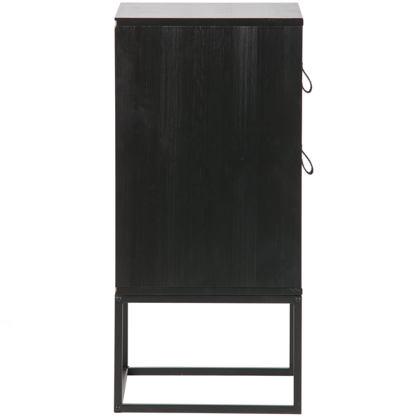 Zola table de chevet avec tiroir et porte noir, côté droit