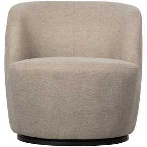 Serra swivel chair woven fabric sand, front view