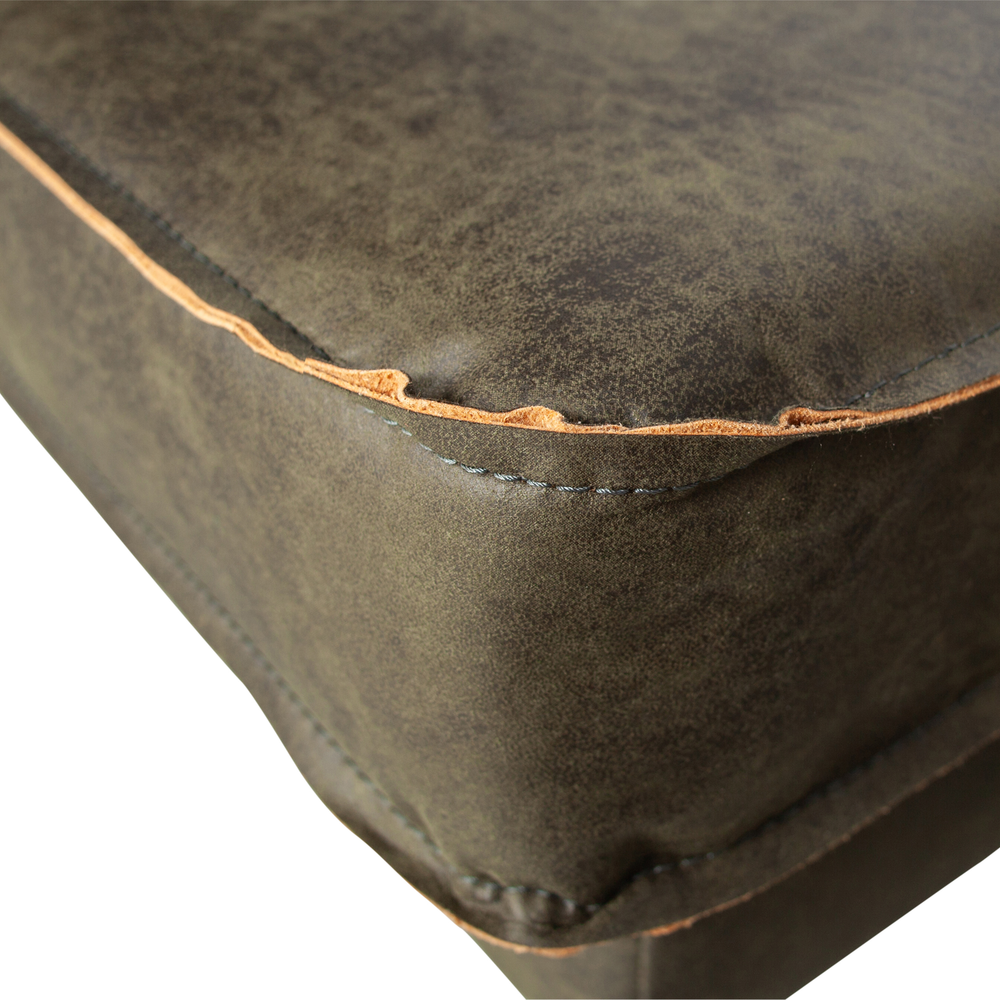 Rodeo daybed right ecoleather army, detail