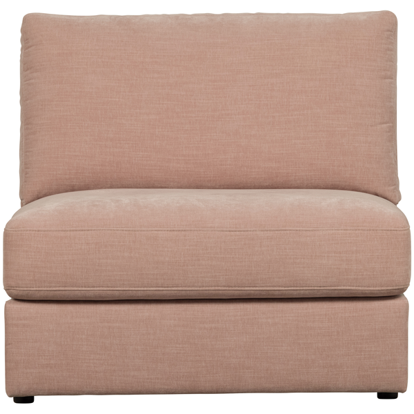 Family 1-seater element without arm pink, front view