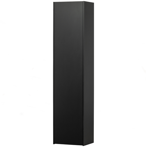 Teun armoire de rangement pin noir foncé, vue de face inclinée
