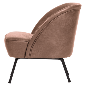 Vogue fauteuil eco cuir cognac, vue de face