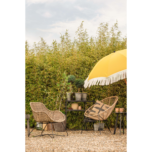 Fer tuin bijzettafel ø40 cm metaal zwart, sfeerfoto