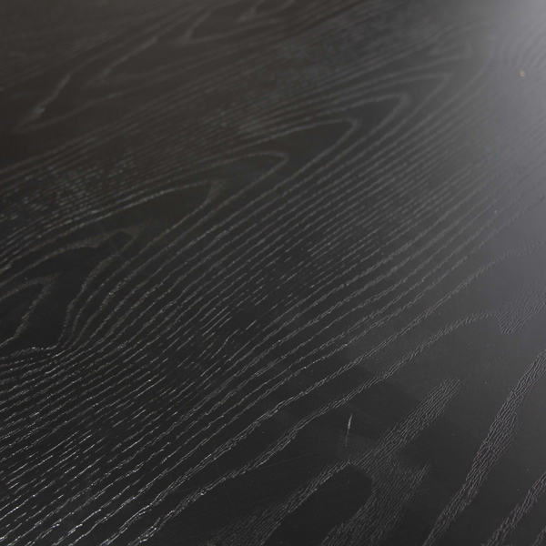 Bruno table à manger mdf noir ø120 cm, détail