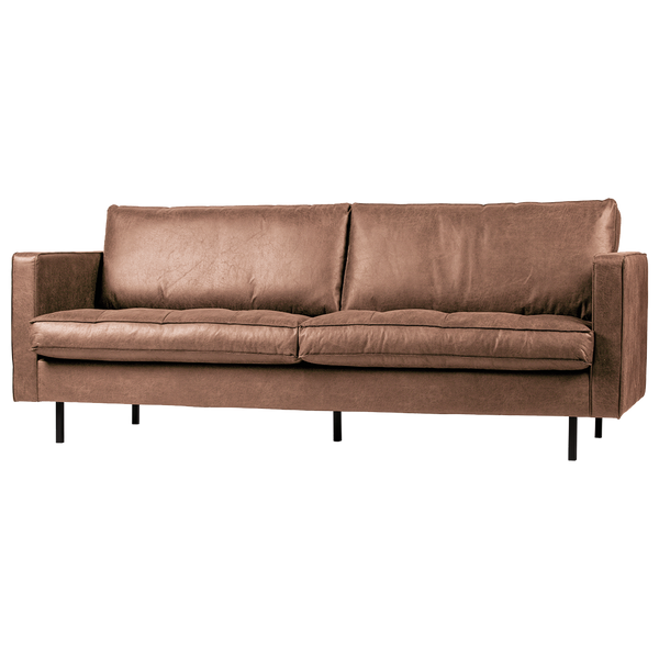 Rodeo classic canape 2,5-places eco cuir cognac, vue de face
