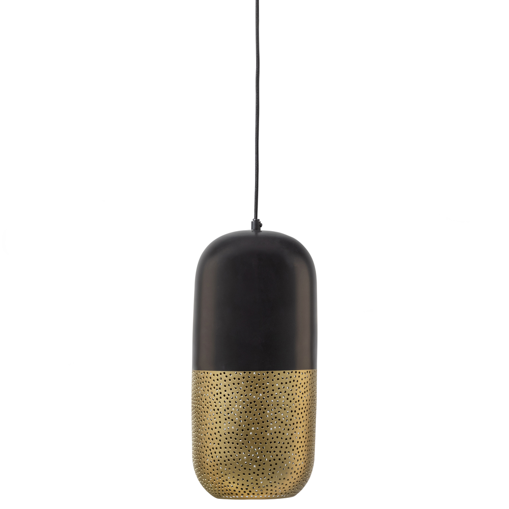 Tirsa hanglamp 46 cm metaal zwart/messing, vooraanzicht
