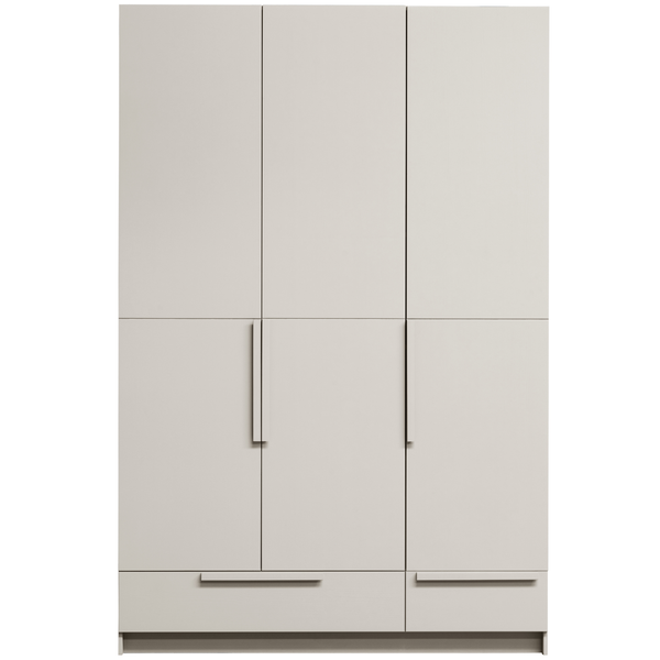 Pure 3-doors wardrobe splitdoor pine dust, front view