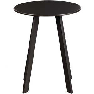 Fer tuin bijzettafel ø40 cm metaal zwart, linkerkant