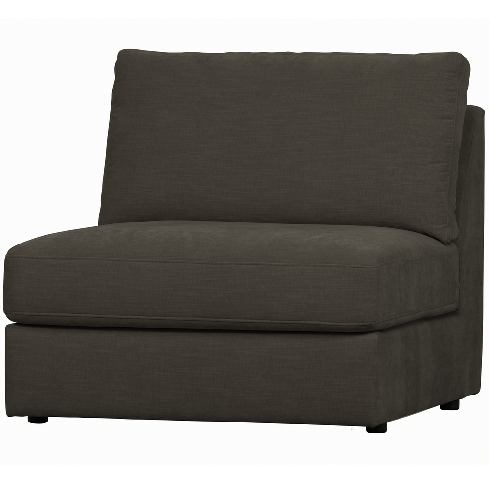 Family 1-seater element without arm anthracite, angled front view