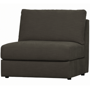 Family 1-seater element without arm anthracite, angled front view