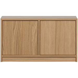 Modulair bas-de-casse 77 cm chêne naturel mat, vue de face